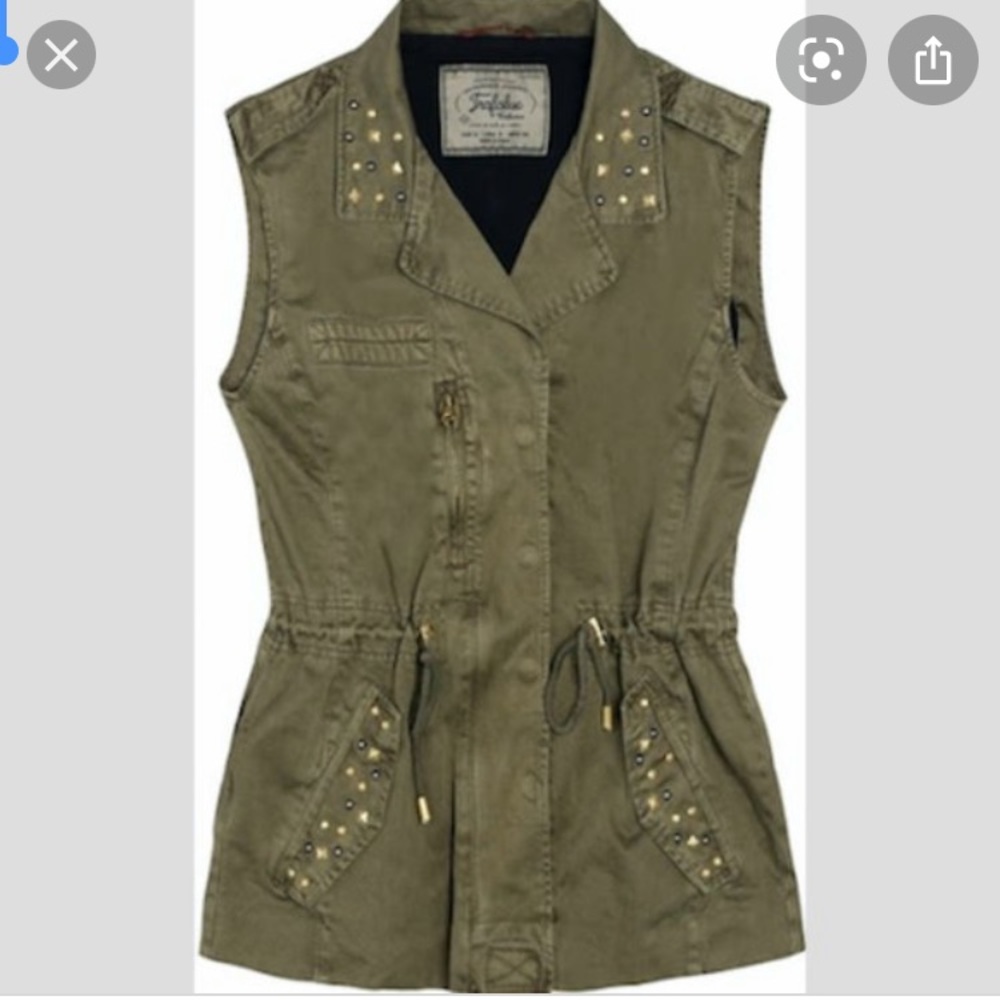 Zara military studded vest